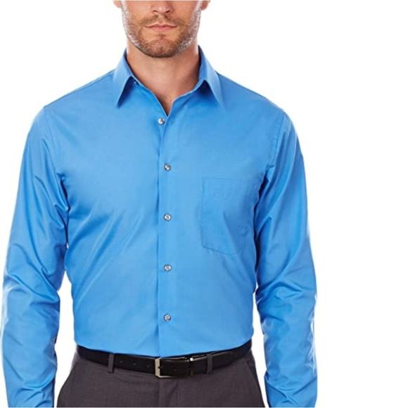NWT Men's 2XL Van Heusen Regular Fit Poplin Pacifico Long Sleeve Dress S… - Picture 1 of 7